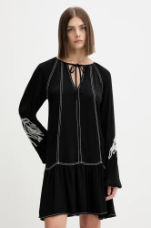 Šaty Desigual SILVIANEGRO černá barva, mini, 25WWVW19
