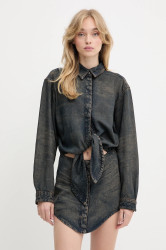 Šaty Diesel DE-SUSAN-S šedá barva, midi, A19018.068TE