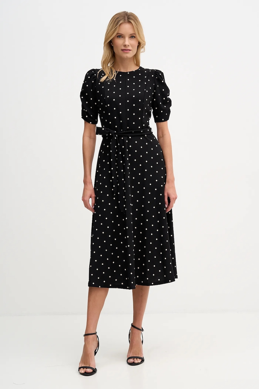 Šaty Dkny černá barva, midi, DD1G3848