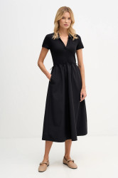 Šaty Dkny černá barva, midi, DJ5D9139