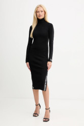 Šaty Elisabetta Franchi černá barva, midi, přiléhavé, AM03S56E2