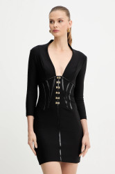 Šaty Elisabetta Franchi černá barva, mini, přiléhavé, AB79757E2