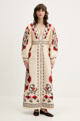 Šaty Farm Rio béžová barva, maxi, 328978