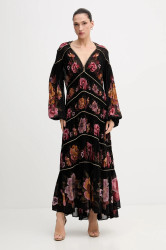 Šaty Farm Rio černá barva, maxi, 342685