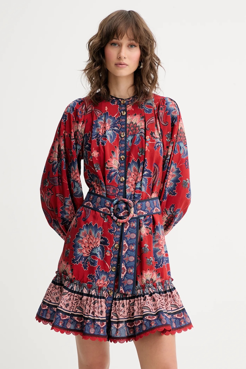 Šaty Farm Rio červená barva, mini, 336927