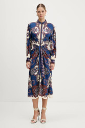 Šaty Farm Rio modrá barva, midi, 344129