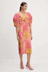 Šaty Farm Rio růžová barva, midi, 336601