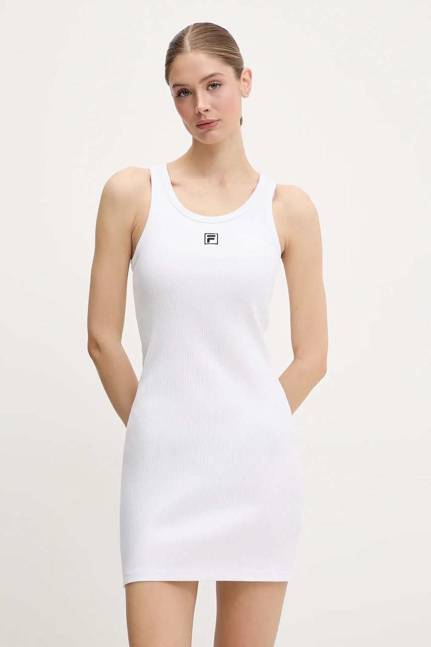 Šaty Fila Linkebeek bílá barva, mini, přiléhavé, FAW1004