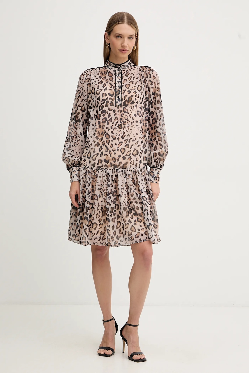 Šaty Fracomina béžová barva, mini, FJ25WD1004W41201