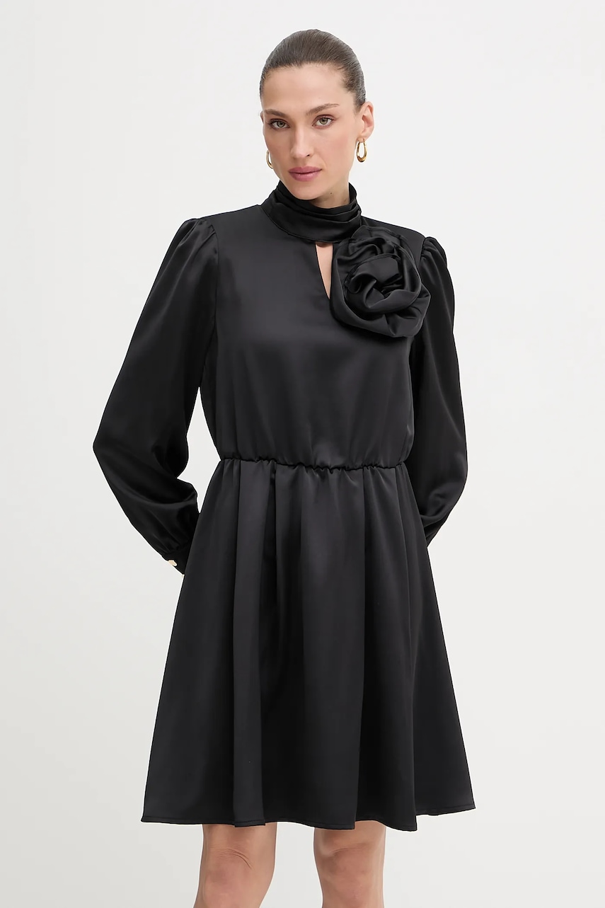 Šaty Fracomina černá barva, mini, FR25WD1018W41101