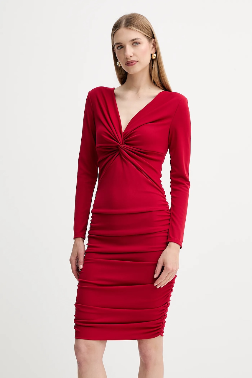 Šaty Fracomina červená barva, mini, přiléhavé, FQ25WD2009W62601