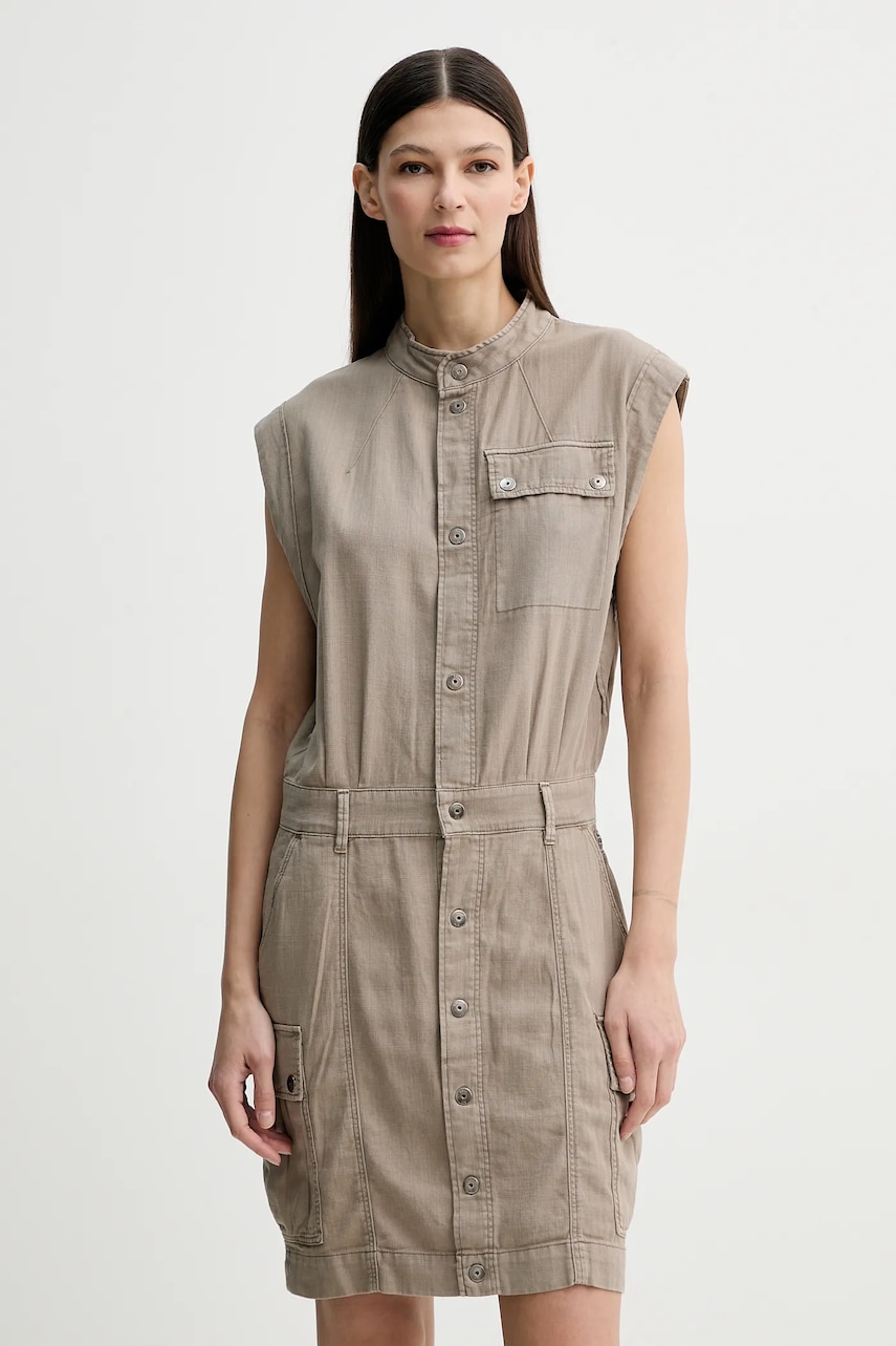 Šaty G-Star béžová barva, mini, D26026-D454