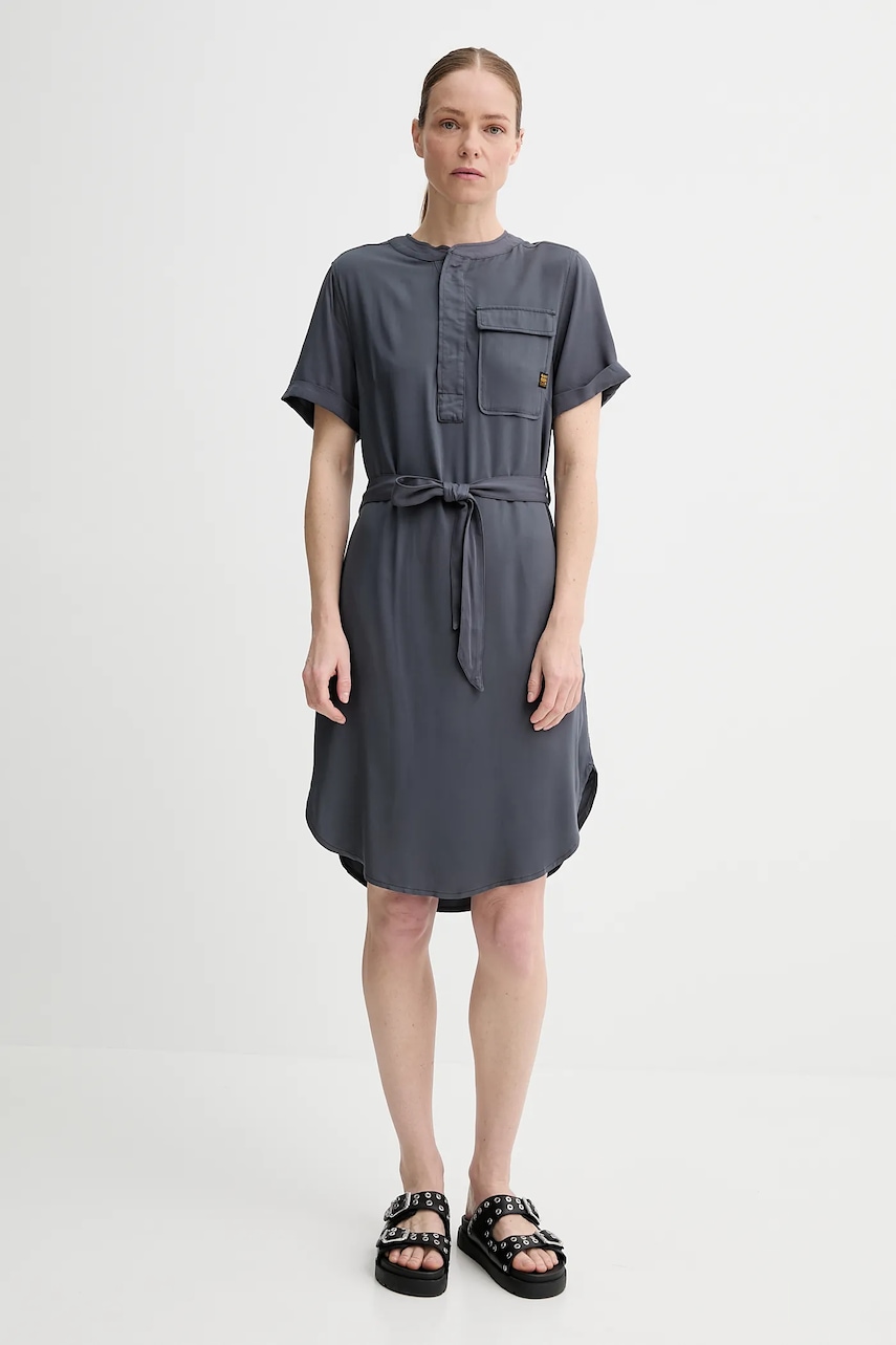 Šaty G-Star šedá barva, mini, D26157-D573