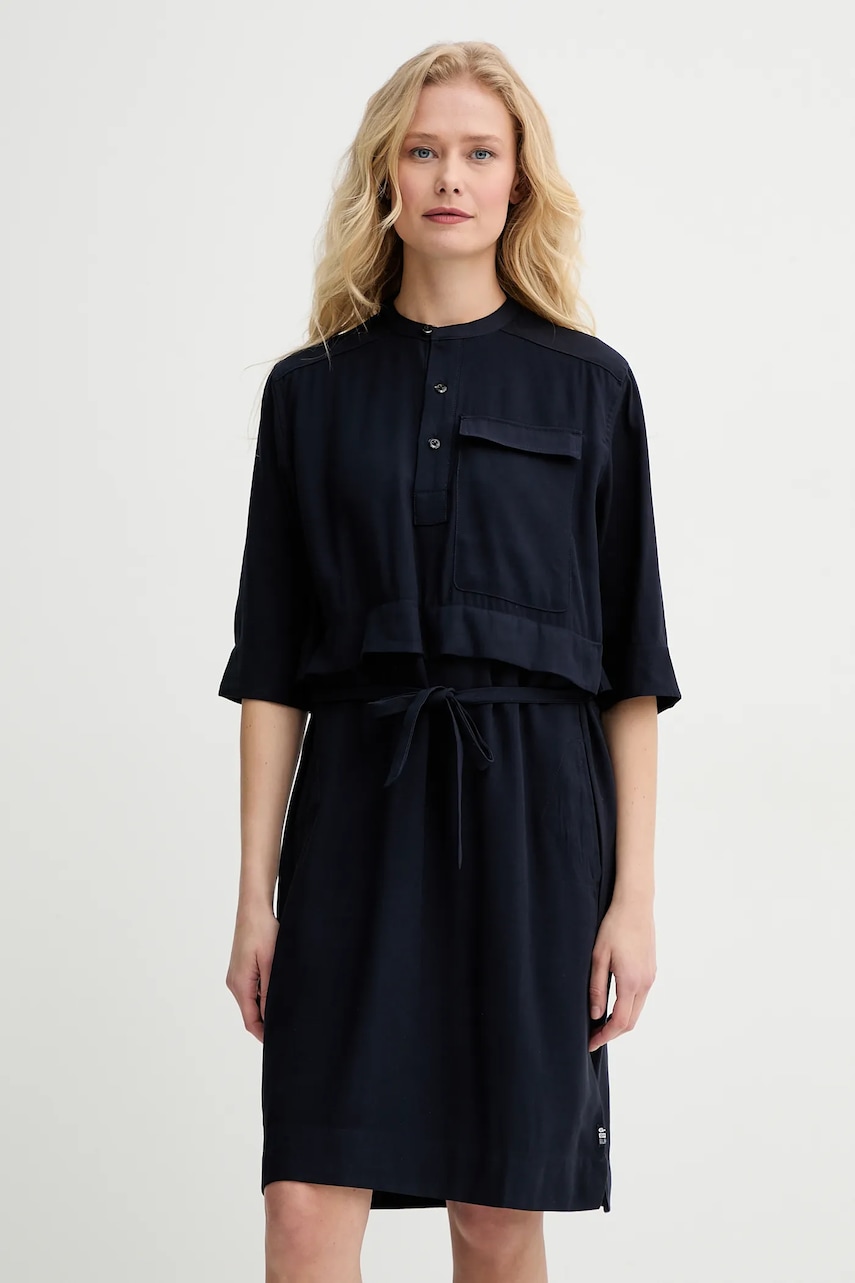 Šaty G-Star tmavomodrá barva, mini, D26023-D522