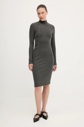 Šaty G-Star Washed slim rib šedá barva, mini, přiléhavé, D27164-E127