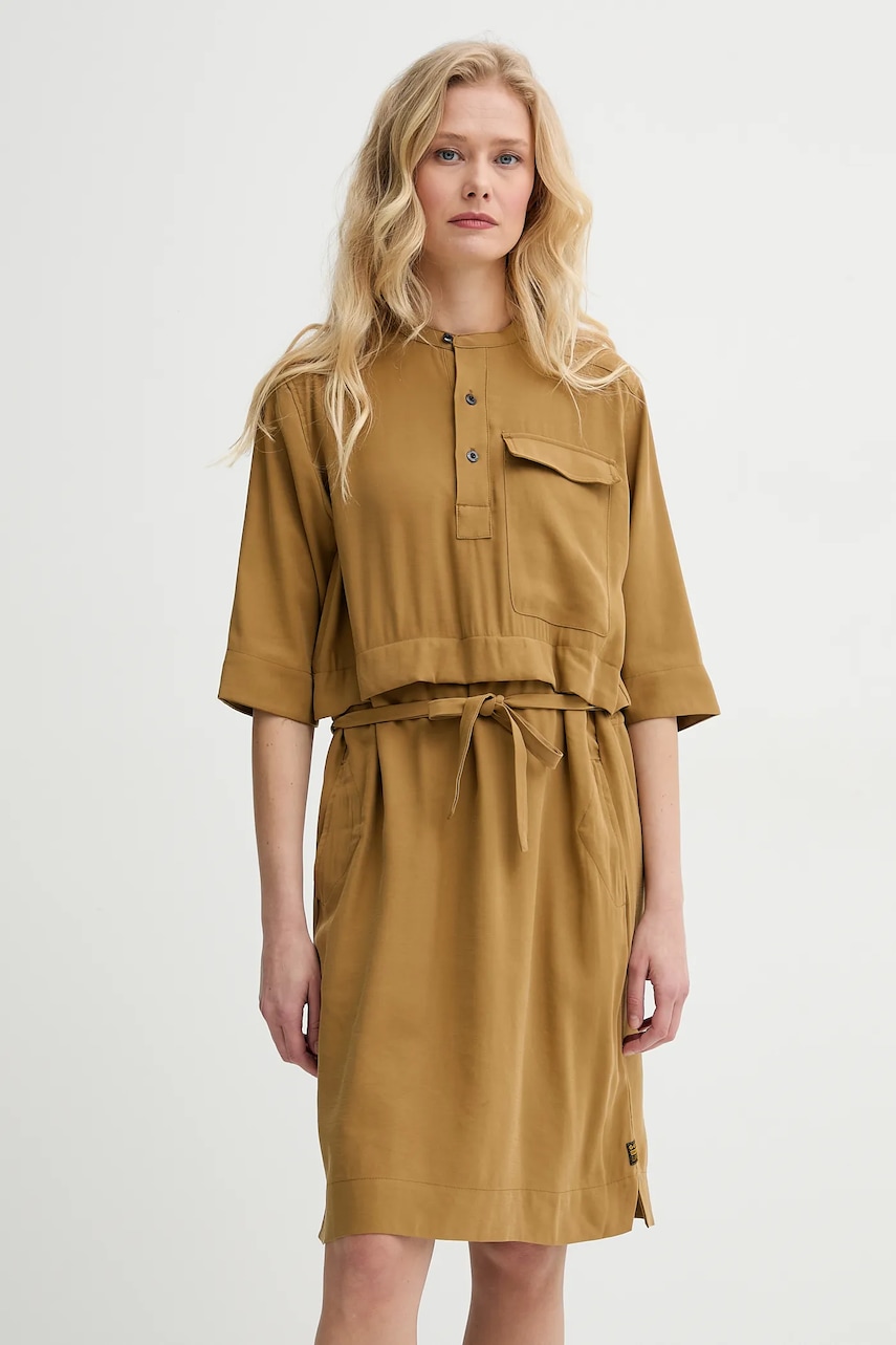 Šaty G-Star žlutá barva, mini, D26023-D522