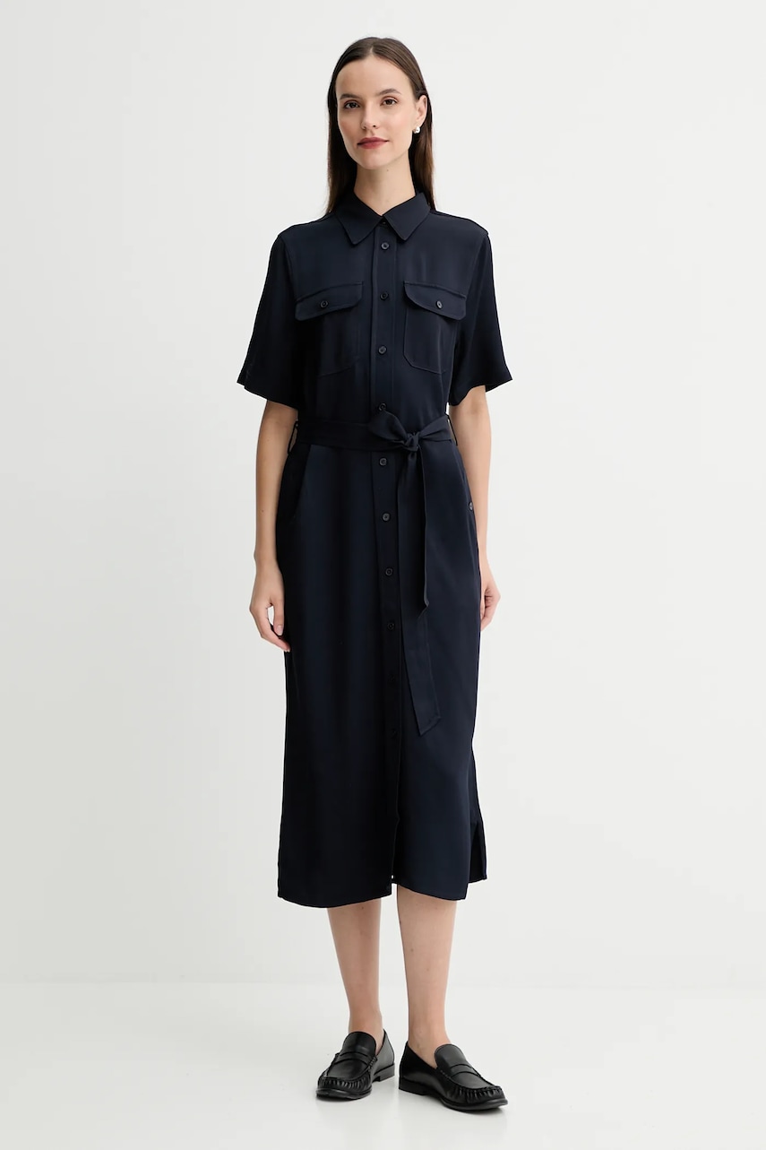 Šaty Gant tmavomodrá barva, midi, 4503438