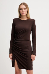 Šaty Gaudi hnědá barva, mini, přiléhavé, 521FD14009