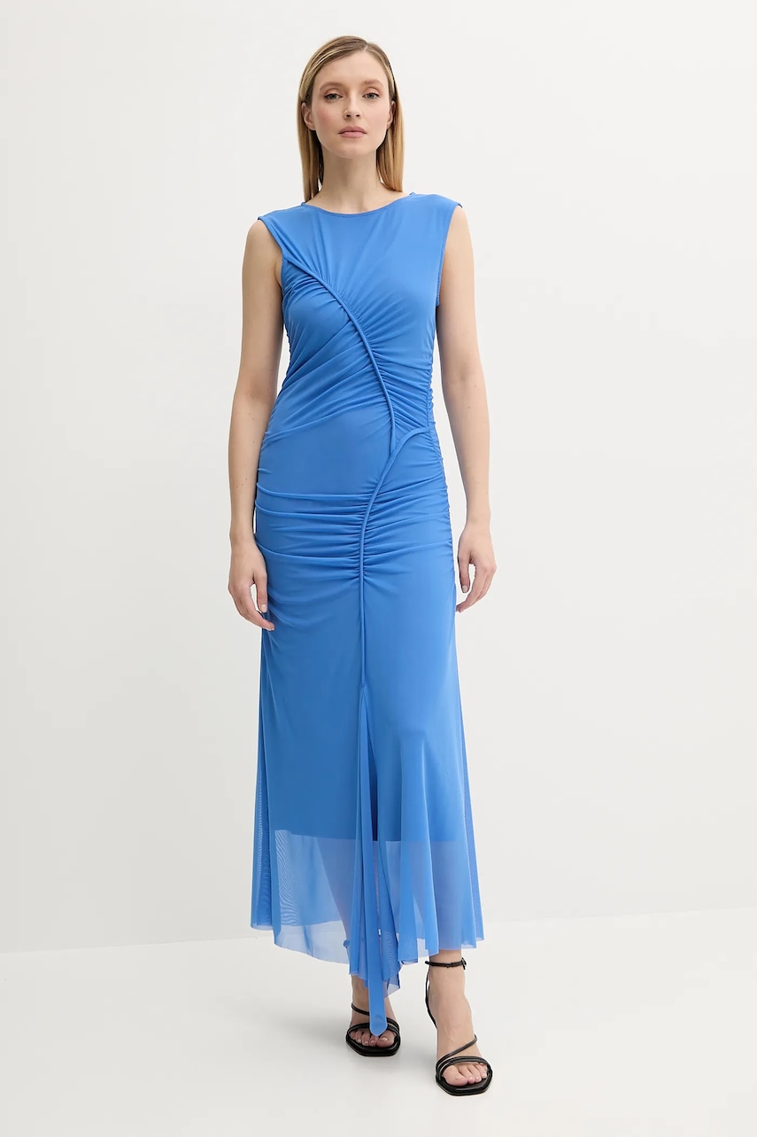 Šaty Gestuz fialová barva, maxi, přiléhavé, 10910318