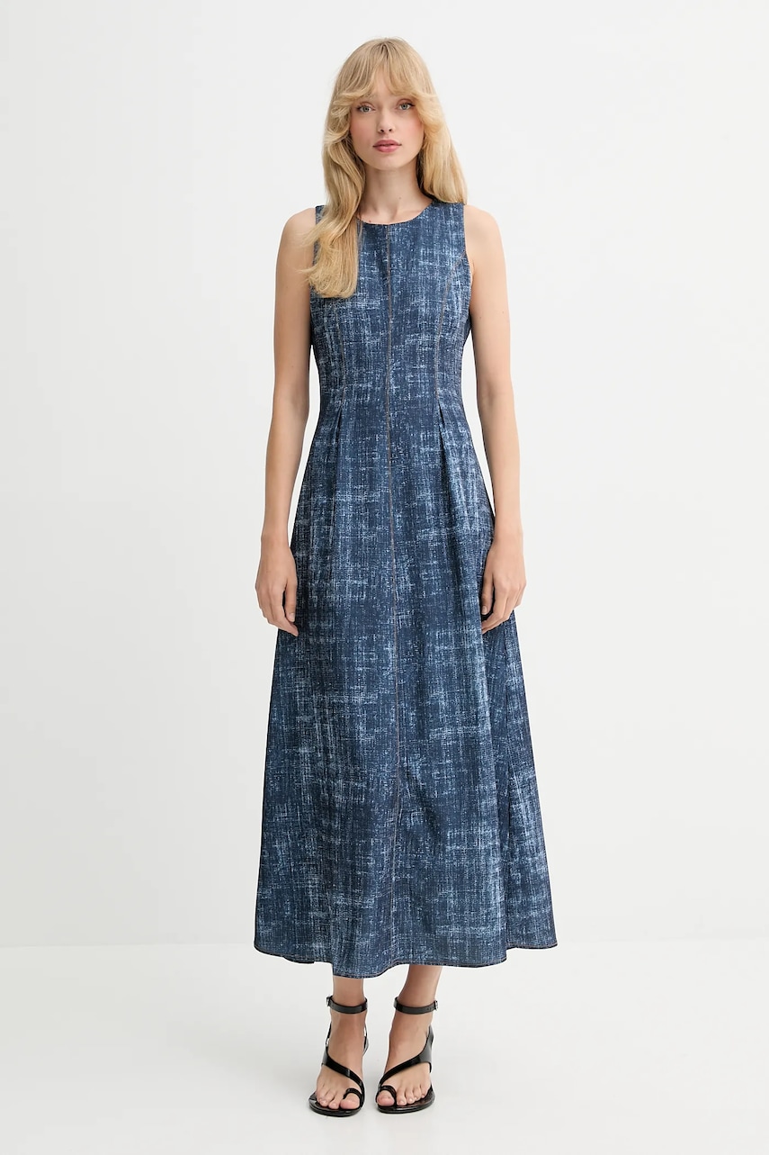 Šaty Gestuz tmavomodrá barva, maxi, 10910412