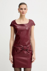 Šaty Guess ALIENOR vínová barva, mini, W5BK55 WGIK0