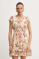 Šaty Guess BRIGIDA béžová barva, mini, W3YK34 WDW82