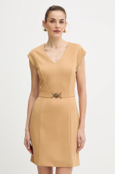 Šaty Guess CHRISSY béžová barva, mini, W5BK21 KCMU2