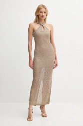 Šaty Guess CYNTHIA béžová barva, maxi, přiléhavé, W5YK48 Z37G0