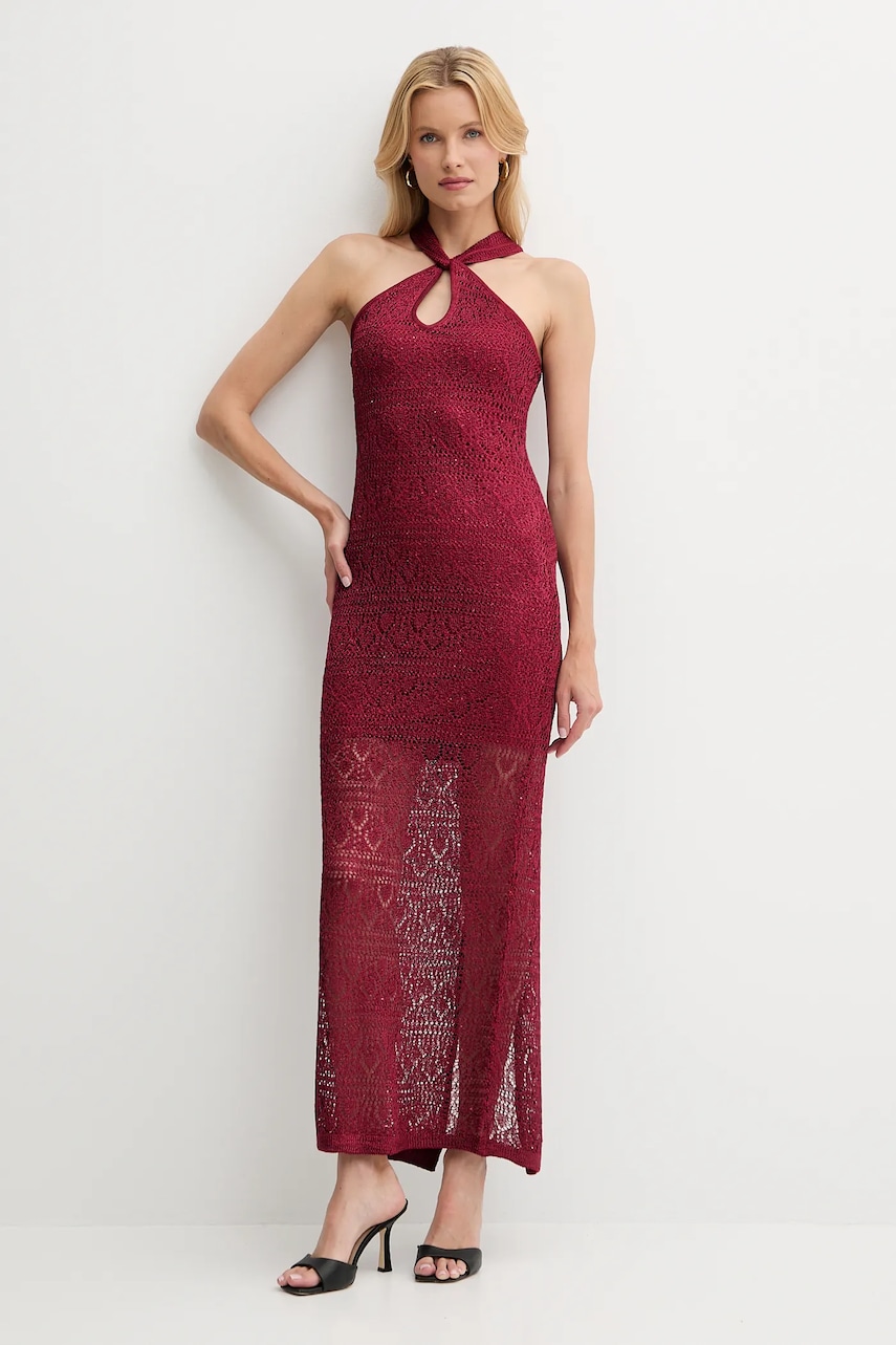 Šaty Guess CYNTHIA červená barva, maxi, přiléhavé, W5YK48 Z37G0