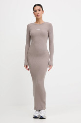 Šaty Guess FLAMINIA béžová barva, maxi, přiléhavé, V5BK02 Z3JD2