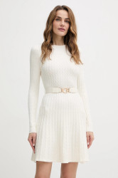 Šaty Guess HANA béžová barva, mini, přiléhavé, W5BK68 Z2YJ2