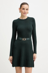 Šaty Guess HANA zelená barva, mini, přiléhavé, W5BK68 Z2YJ2