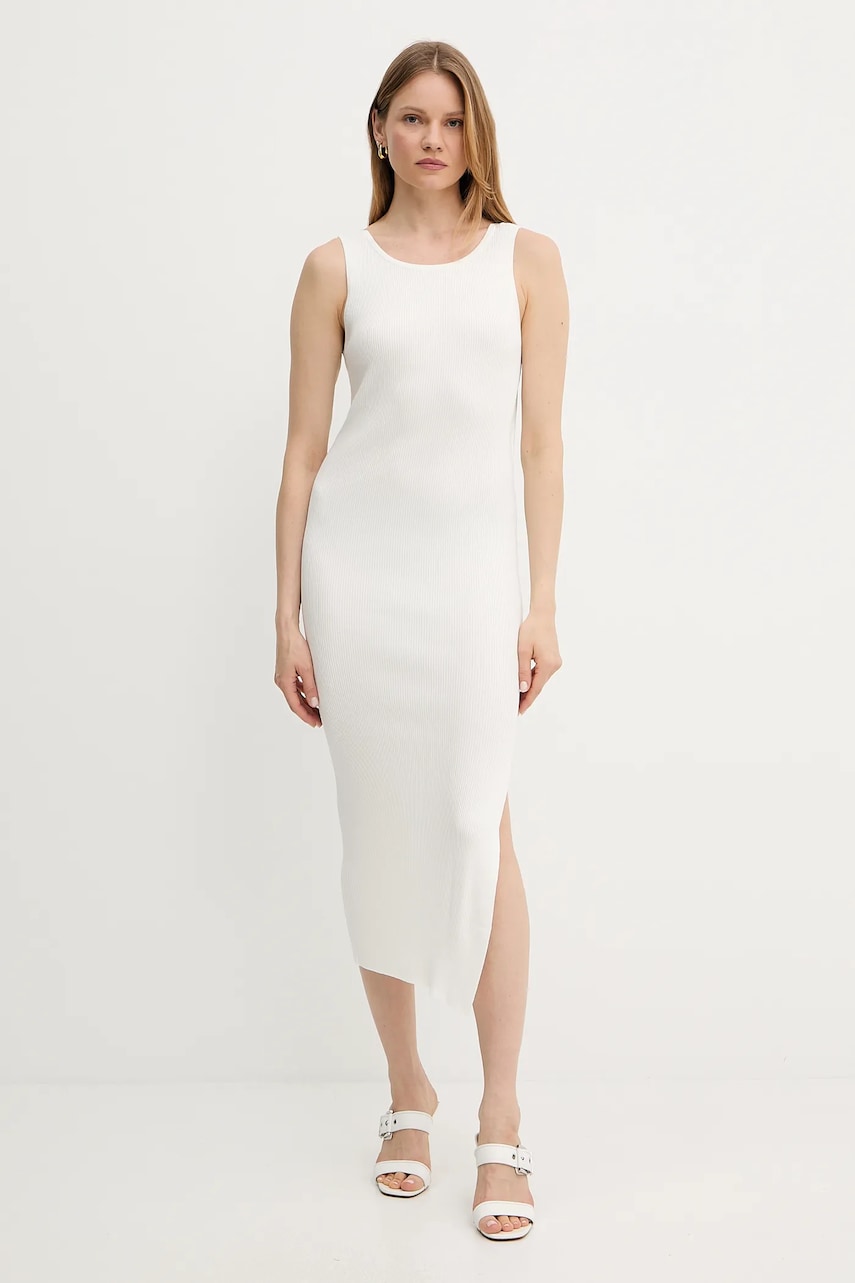 Šaty Guess JIULIA béžová barva, maxi, přiléhavé, W5GK47 Z3L10