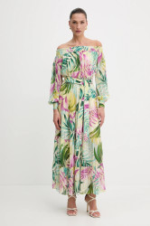 Šaty Guess JOSEE zelená barva, maxi, W5GT16 WH9Z2