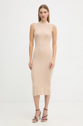 Šaty Guess JULIA béžová barva, maxi, přiléhavé, W5BK23 Z3OW2