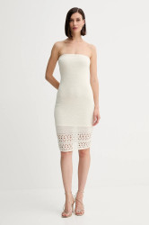 Šaty Guess LEAH béžová barva, mini, přiléhavé, W5YK76 Z3P21