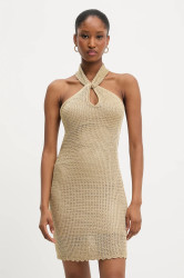 Šaty Guess MINKA zlatá barva, mini, přiléhavé, W5YK34 Z24F0