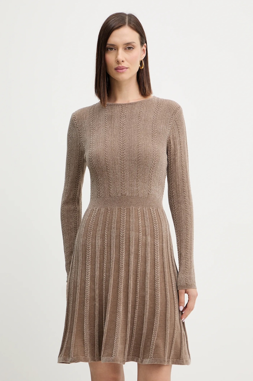 Šaty Guess MORGAN béžová barva, mini, W5BK79 Z3902