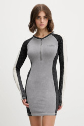 Šaty Guess Originals VINTAGE šedá barva, mini, přiléhavé, W5YK79 K1D80