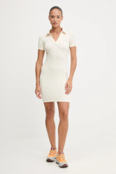 Šaty Guess PEONY béžová barva, mini, přiléhavé, V5YK05 Z3OA0