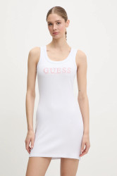 Šaty Guess SUNFLOWER bílá barva, mini, přiléhavé, V5GK06 K8RT2