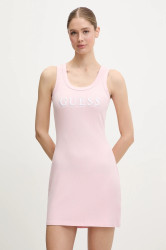 Šaty Guess SUNFLOWER růžová barva, mini, přiléhavé, V5GK06 K8RT2