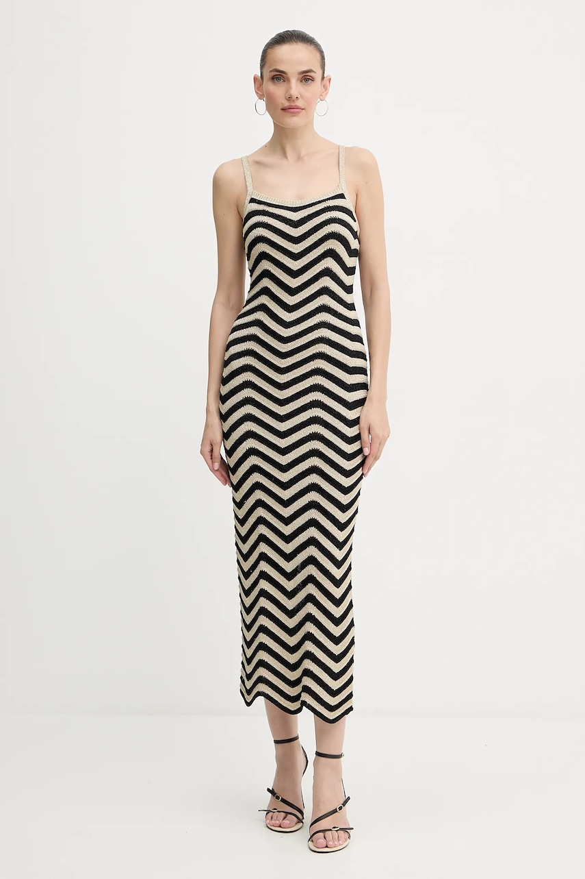 Šaty Guess VERA černá barva, maxi, přiléhavé, W5YK0V Z0192