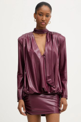 Šaty Haveone vínová barva, mini, MFS-P097