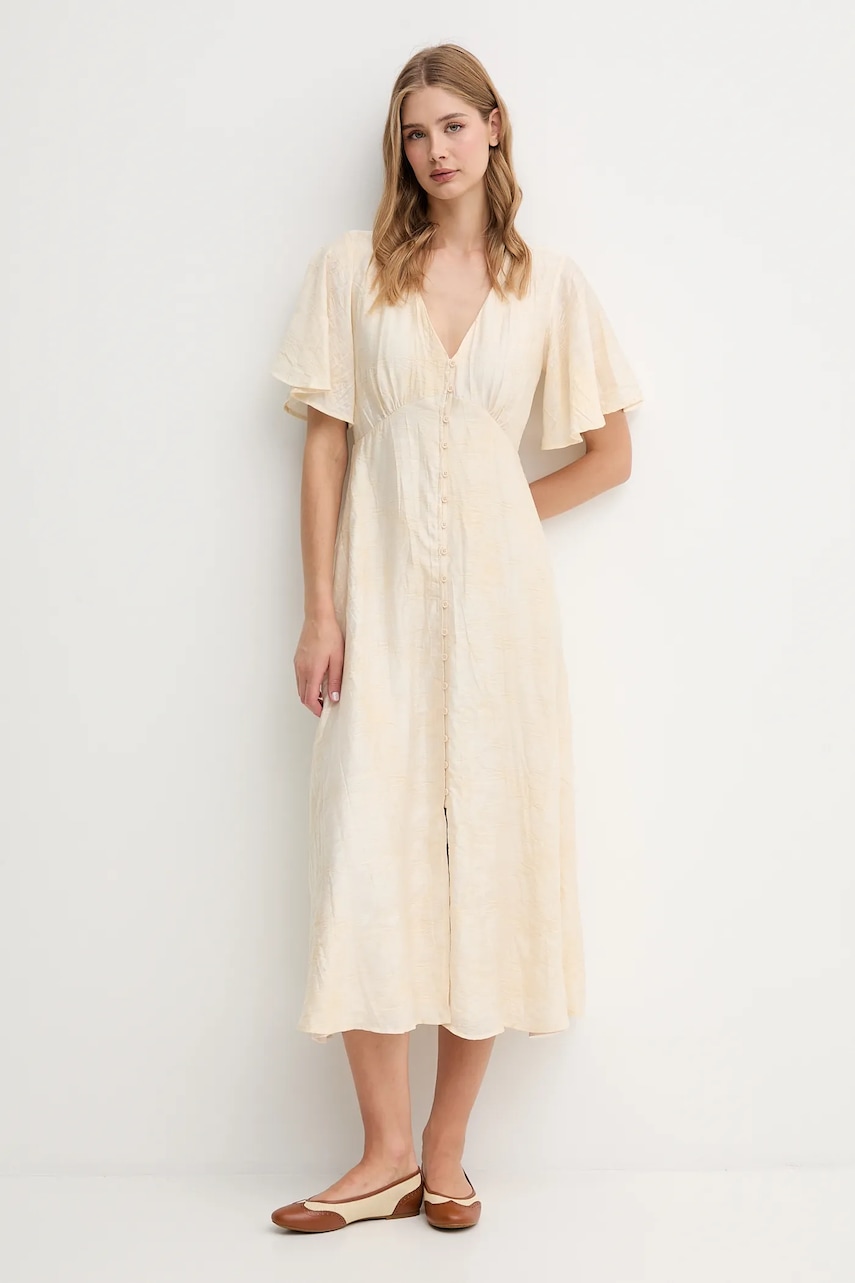 Šaty Hoss Intropia béžová barva, maxi, 8229128