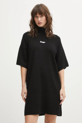 Šaty Hugo Blue Simo_B černá barva, midi, oversize, 50554219