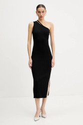 Šaty HUGO černá barva, maxi, přiléhavé, 50538218