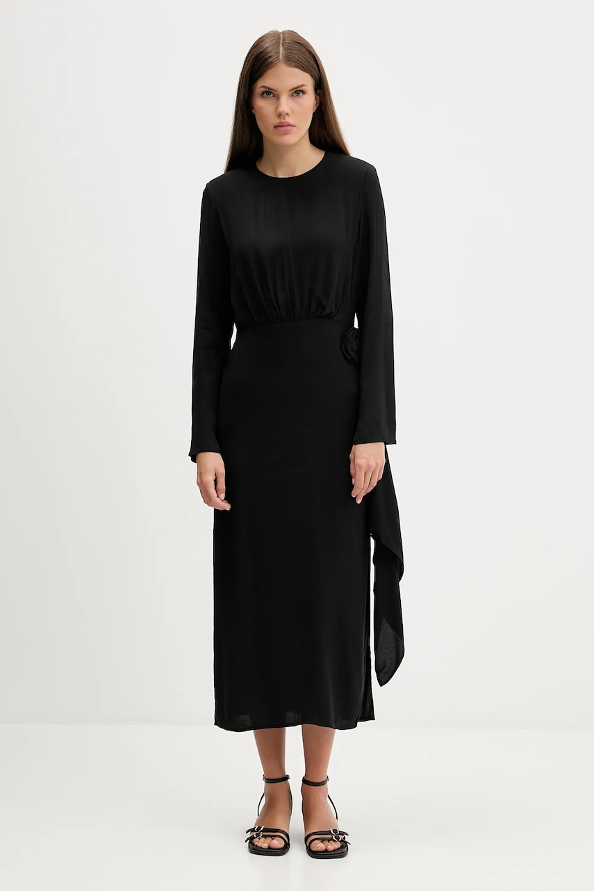 Šaty HUGO Kadele-1 černá barva, maxi, 50547704