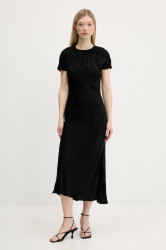Šaty HUGO Kamindi-1 černá barva, maxi, 50542304