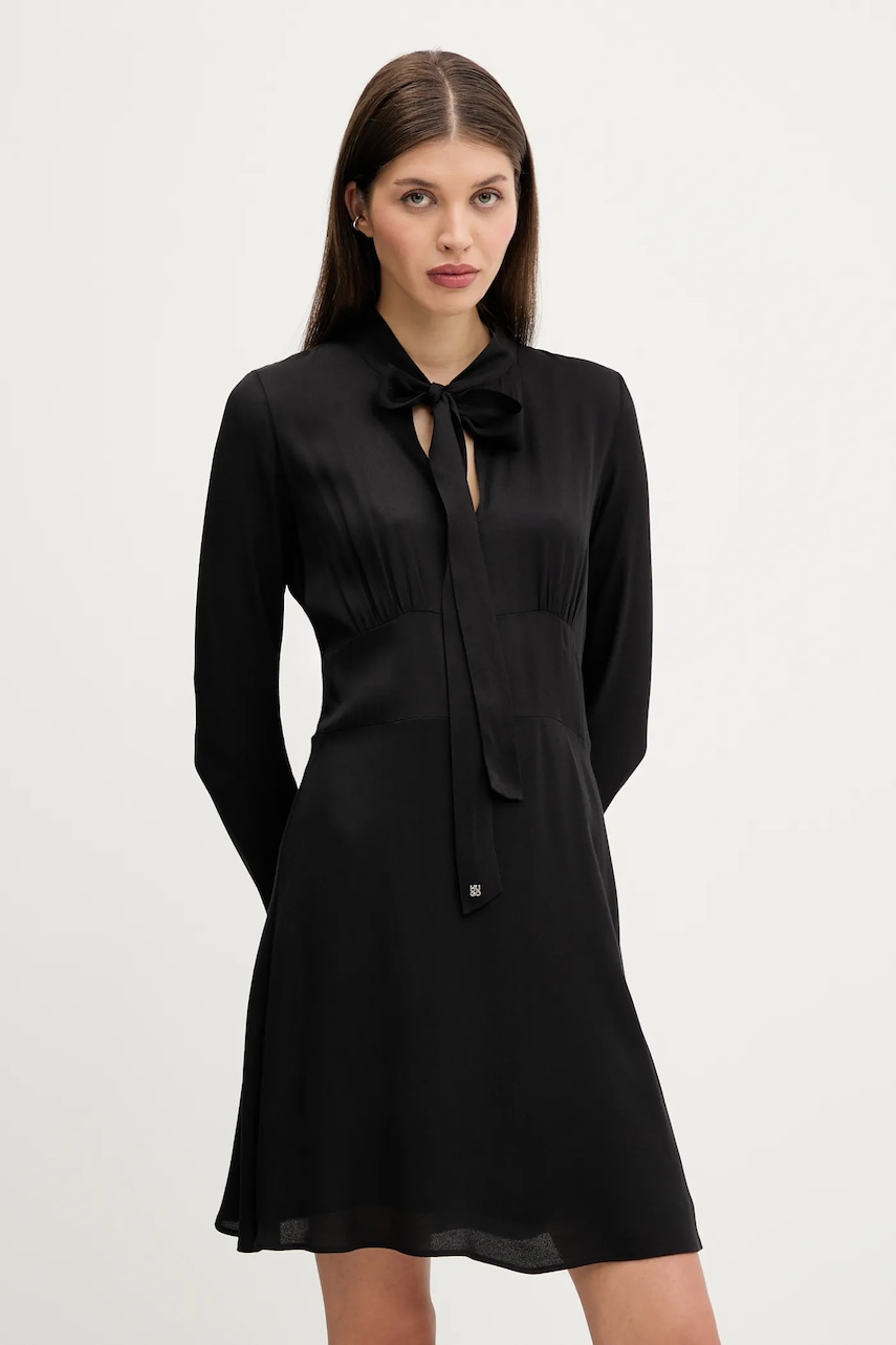 Šaty HUGO Kinge-1 černá barva, mini, 50542307